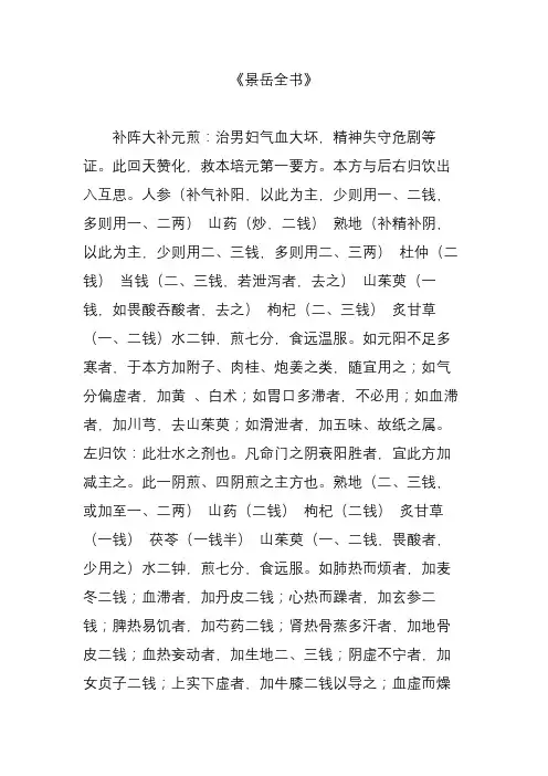 《景岳全书》