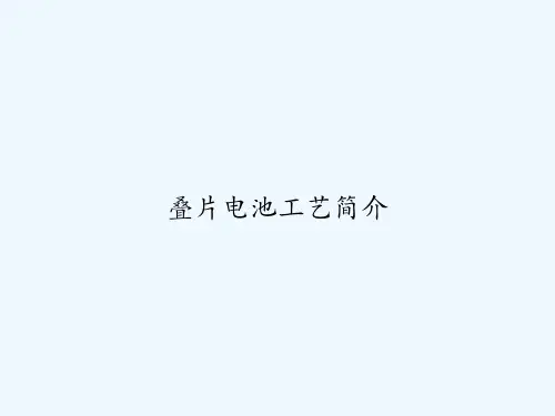 叠片电池工艺简介-PPT