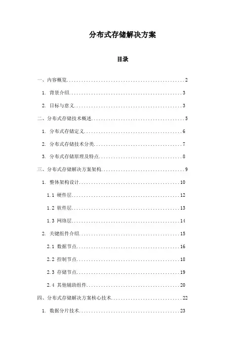 分布式存储解决方案