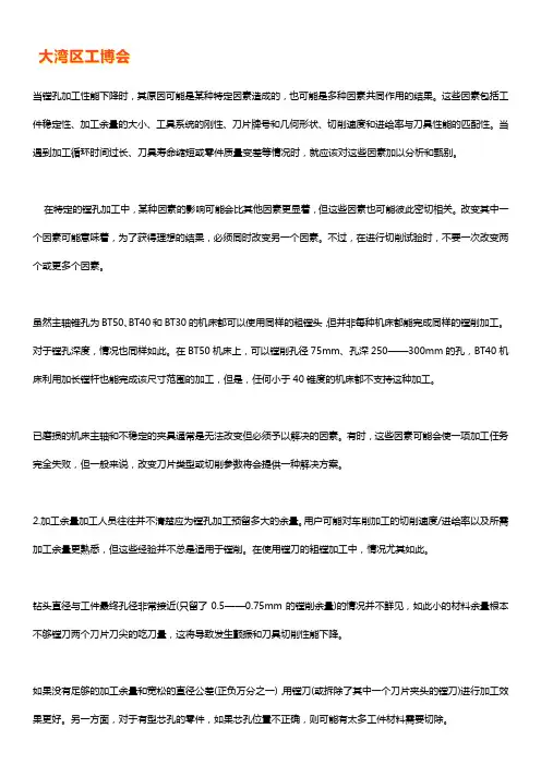 镗孔加工效率及精度下降的原因分析汇总