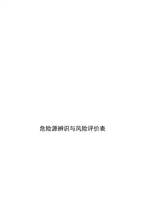 危险源辨识与风险评价表(通用)