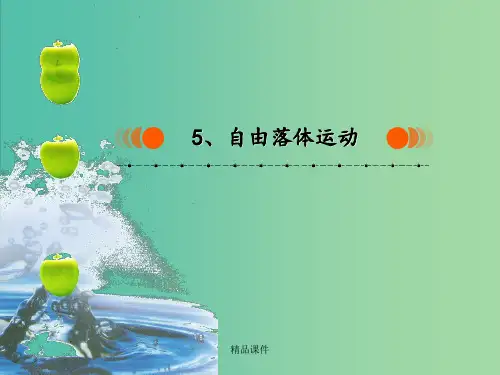 高中物理 《第二章 第五节 探究自由落体运动规律 新人教版必修1
