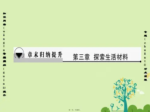 高中化学第3章探索生活材料章末归纳提升课件新人教版选修1