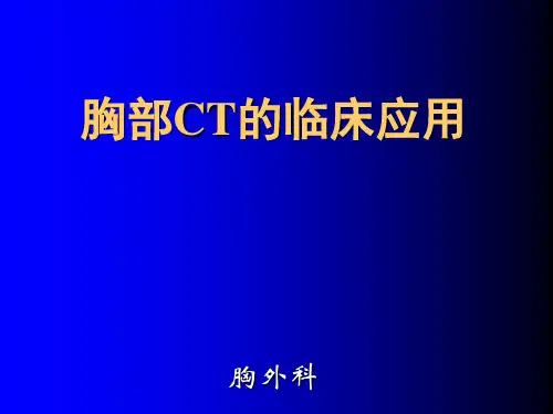 胸部CT讲座-PPT课件