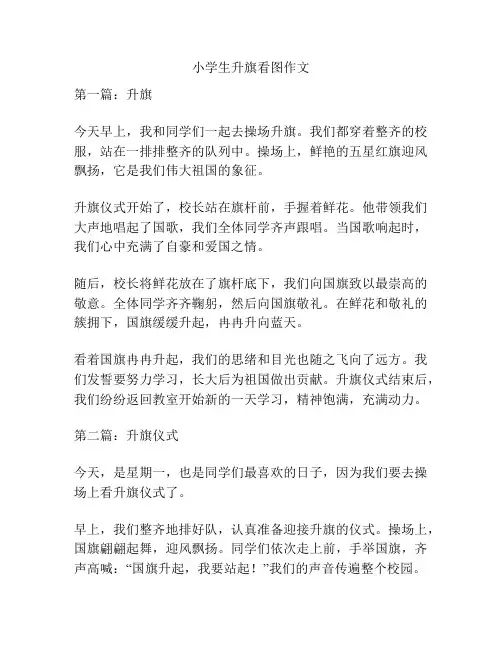 小学生升旗看图作文