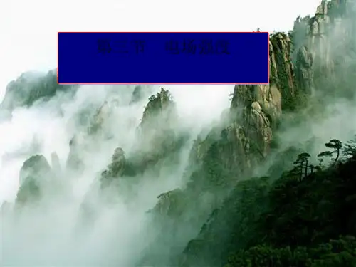 高中物理 第三节 电场强度课件  新人教版选修3