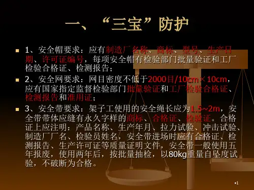建筑公司三宝四口五临边参考PPT