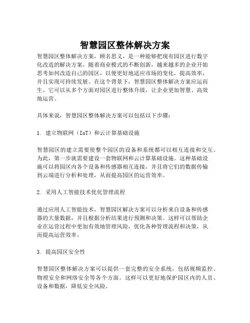 2023-智慧园区整体解决方案 -1