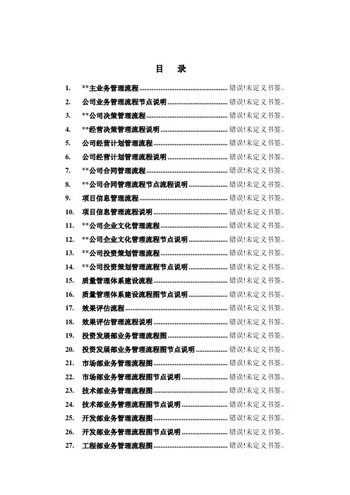 房地产企业各部门业务管理流程图