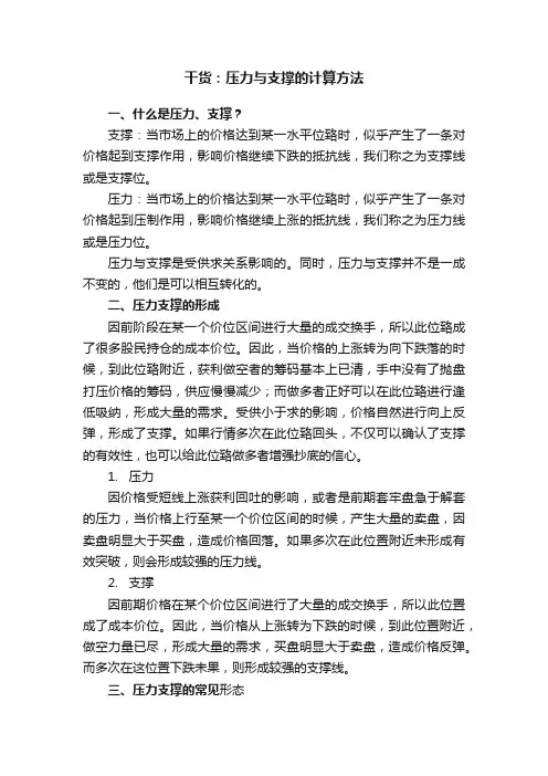 干货：压力与支撑的计算方法