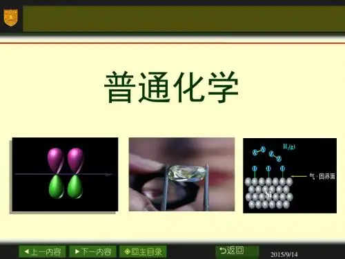 普通化学-第一章绪论