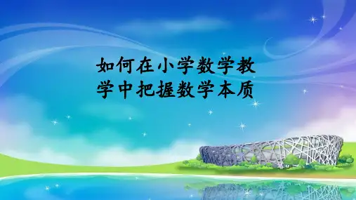 如何在小学数学教学中把握数学本质