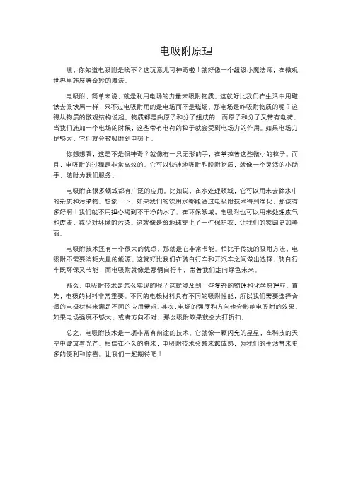 电吸附原理
