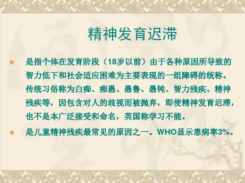 第十三章儿童少年期精神障碍