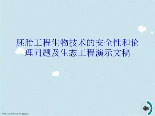 胚胎工程生物技术的安全性和伦理问题及生态工程演示文稿