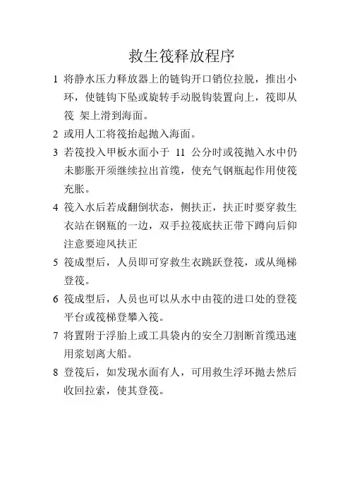 救生筏释放程序