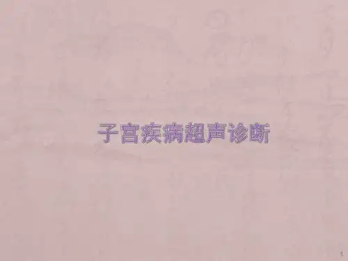 子宫疾病超声诊断PPT精品医学课件