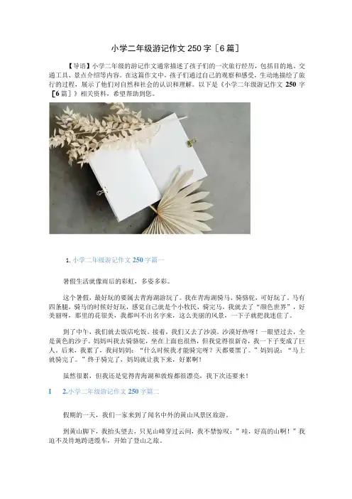 小学二年级游记作文250字[6篇]