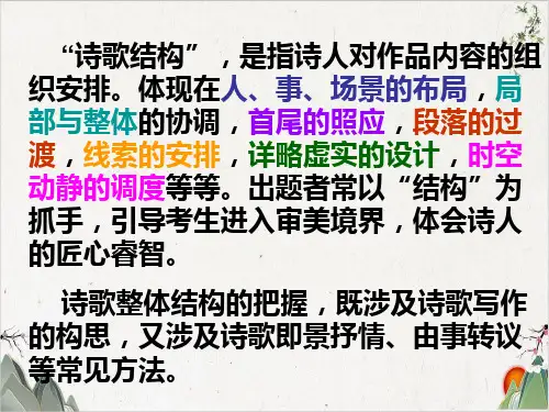 古诗结构技巧PPT演示课件