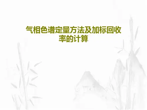 气相色谱定量方法及加标回收率的计算共37页