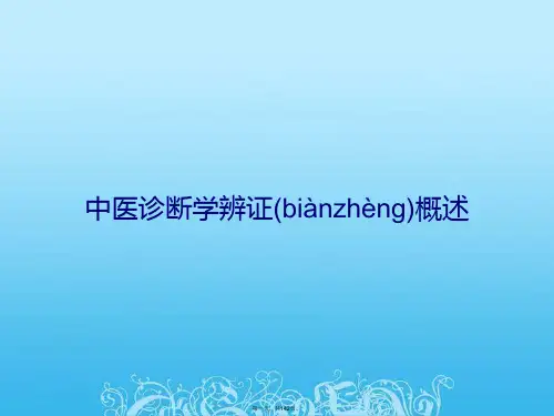 中医诊断学辨证概述