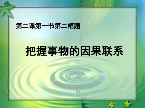 把握事物的因果联系PPT课件