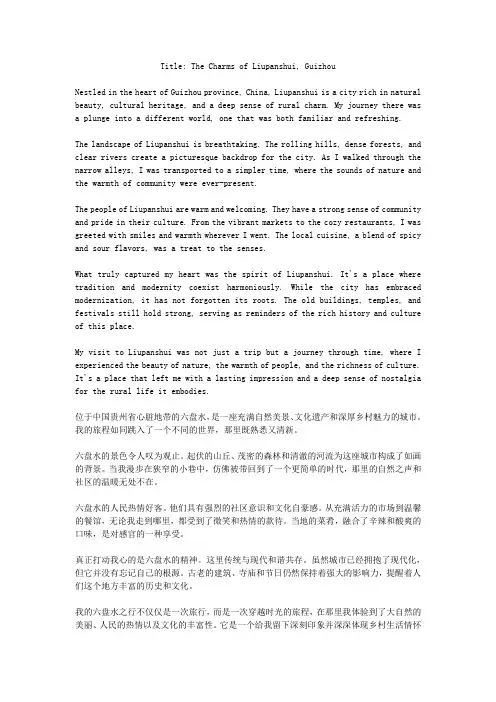 乡情贵州六盘水作文600字