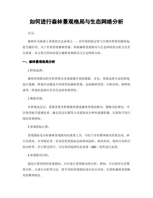 如何进行森林景观格局与生态网络分析