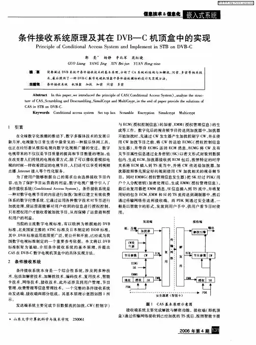 条件接收系统原理及其在DVB—C机顶盒中的实现