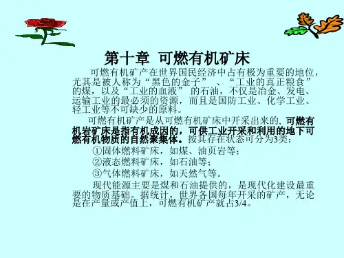 10矿床学第十章可燃有机矿床全解