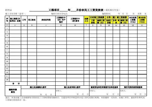 附14农民工工资发放表(17.6.22)