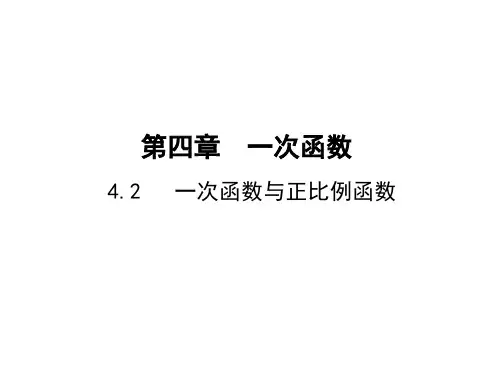 4.2 一次函数与正比例函数 北师大版八年级数学上册教学课件
