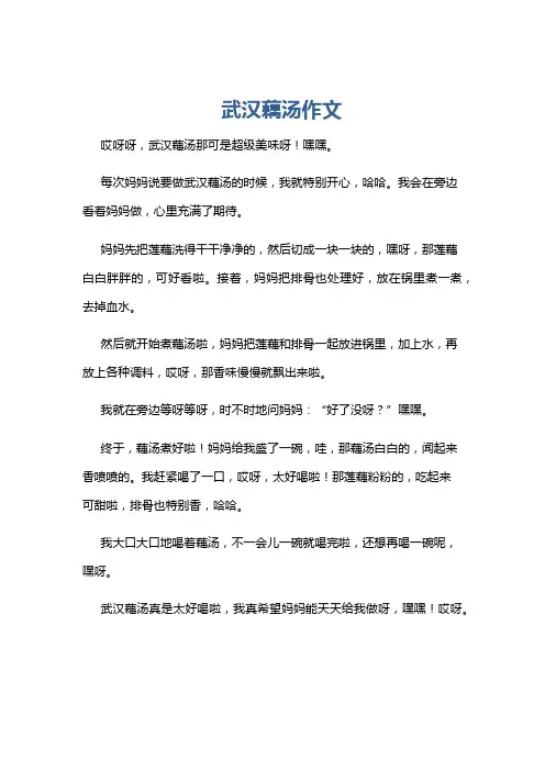 武汉藕汤作文