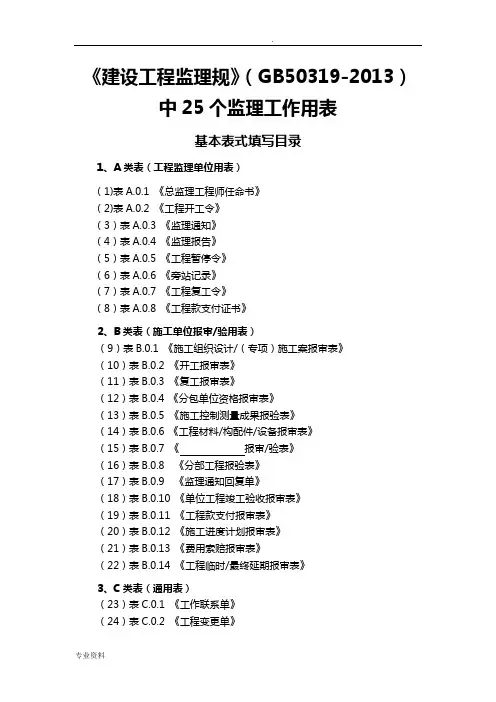 浙江省全套(工程建设)表格