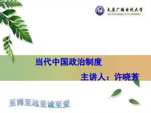 当代中国政治制度PPT