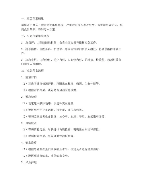 消化道出血应急预案