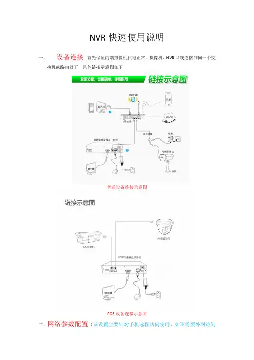 NVR快速使用说明