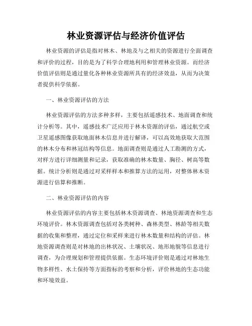 林业资源评估与经济价值评估