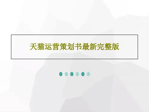 天猫运营策划书最新完整版120页PPT