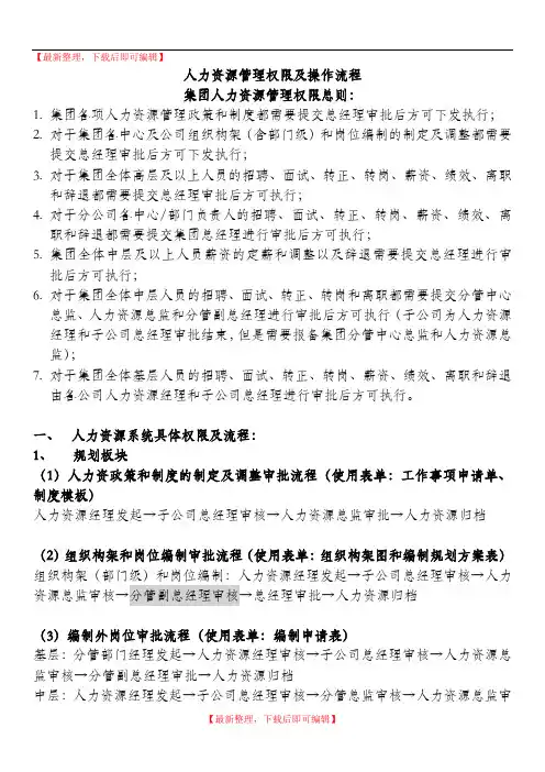 OA人事流程(精编文档).doc