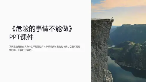 《危险的事情不能做》课件