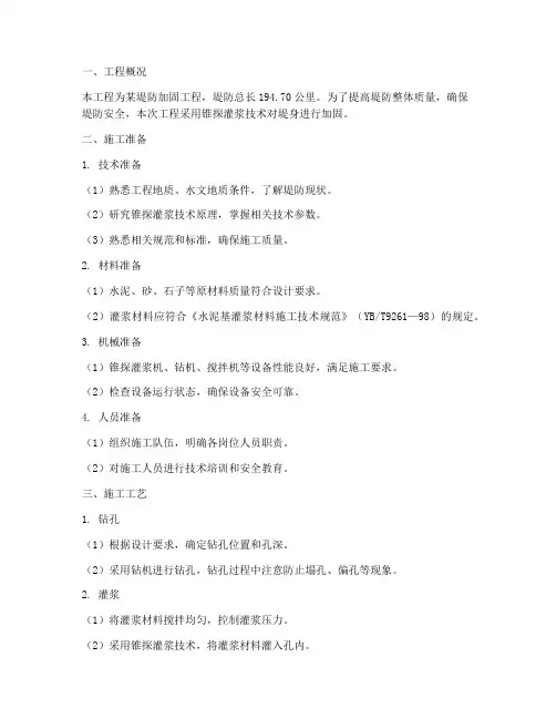锥探灌浆工程施工方案