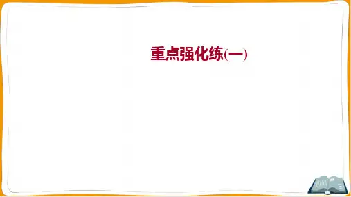 湘教版高中地理必修第一册重点强化训练(一)