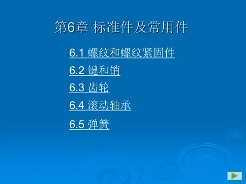 机械制图第6章 标准件及常用件