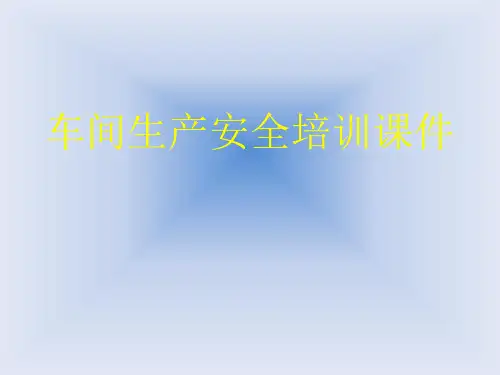 车间生产安全培训课件(共37页)