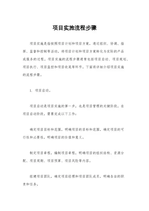 项目实施流程步骤