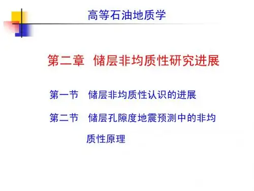 19407第二章+储层非均质性