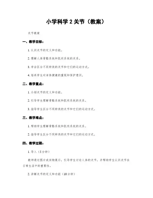 小学科学2关节(教案)
