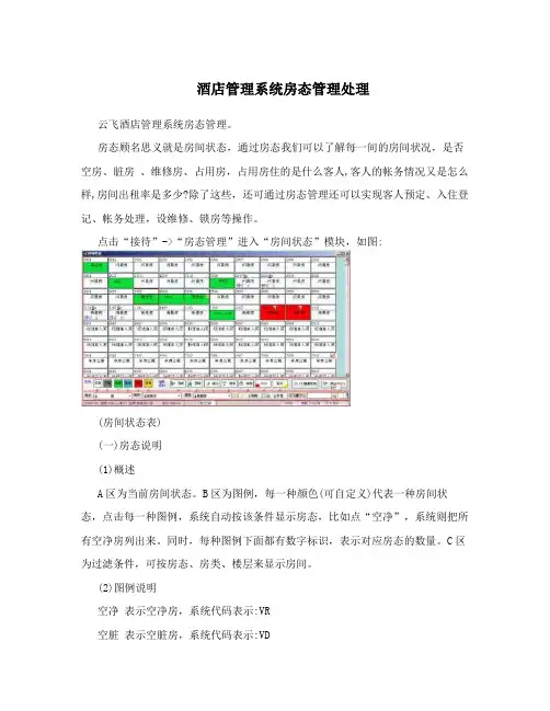 酒店管理系统房态管理处理