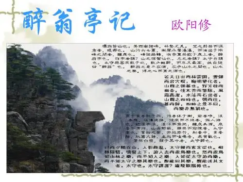新人教版八年级语文下册《28 醉翁亭记》课件(共80张PPT)
